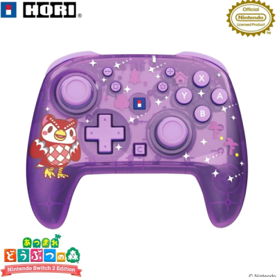 Hori 動物森友會 傅珂與流星雨 TURBO for Nintendo Switch 2 無線控制器 NSX-193